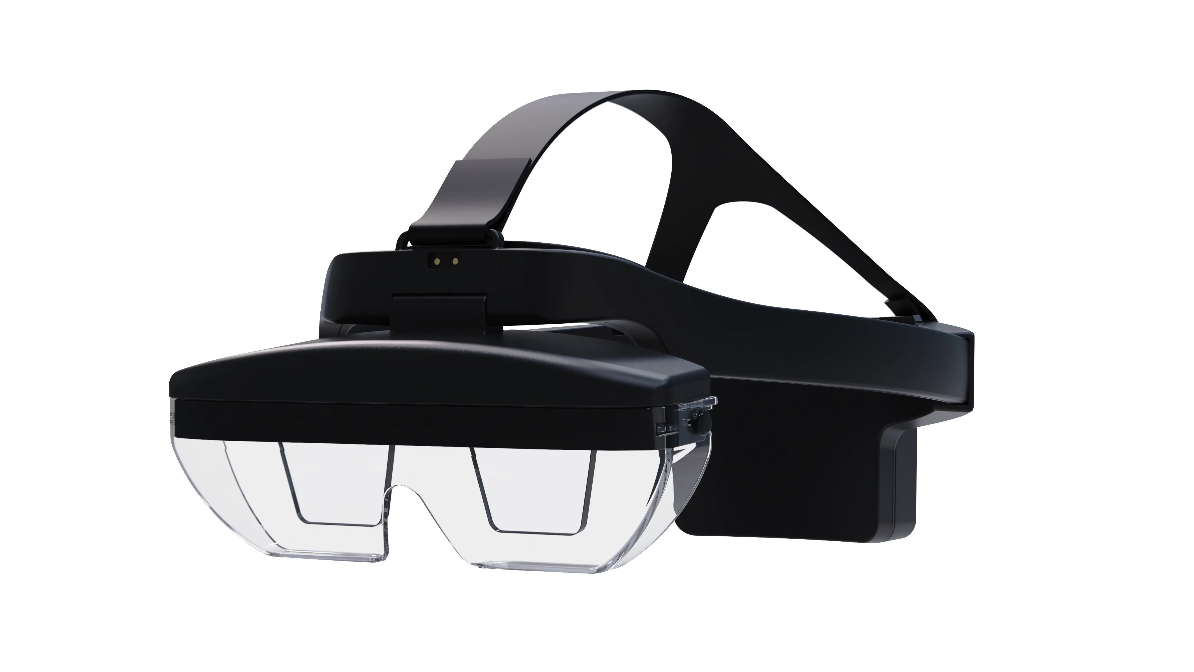 AR glasses with a head strap